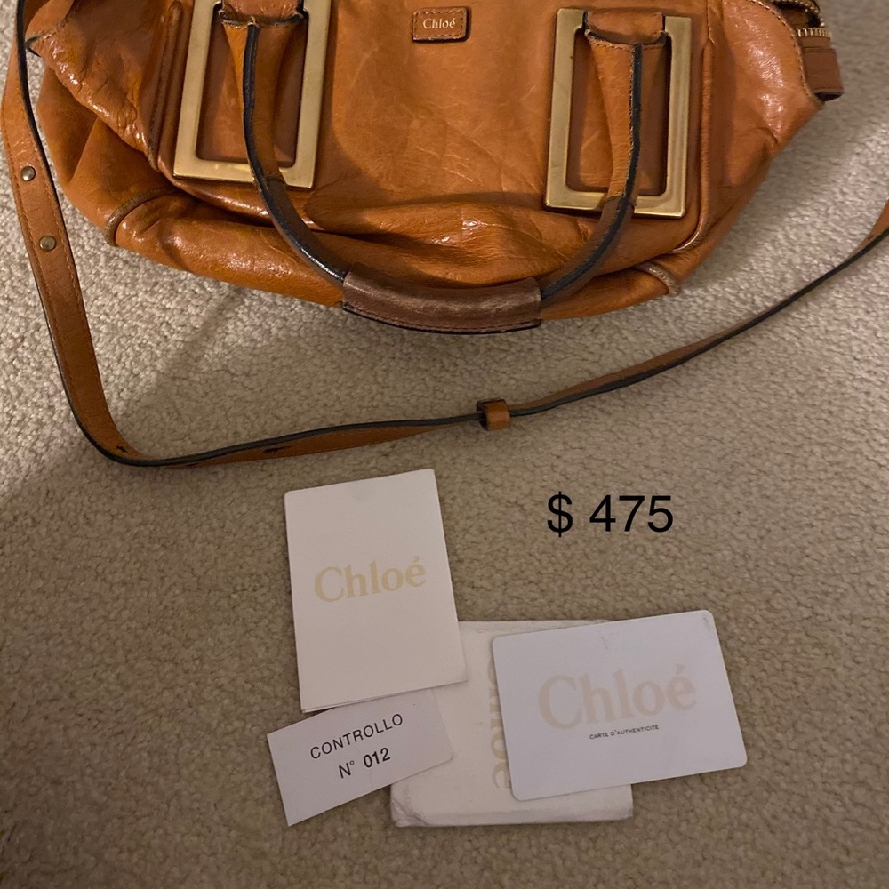 Chloe distressed brown leather bag